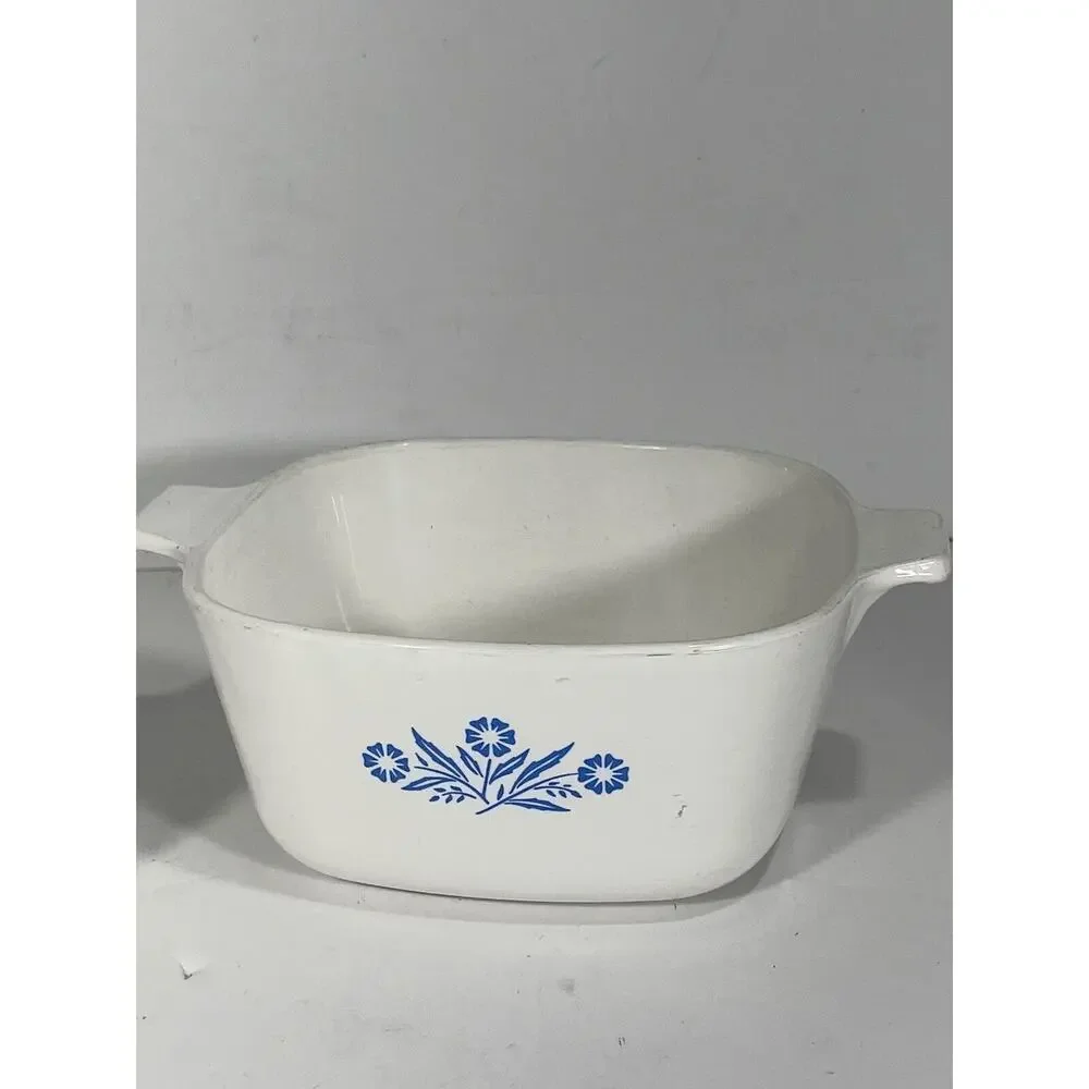 Lot Of‎ 2 Corning Ware Blue Cornflower 1 1/2 Pint Sauce Pan + 1 3/4 Qt Casserole